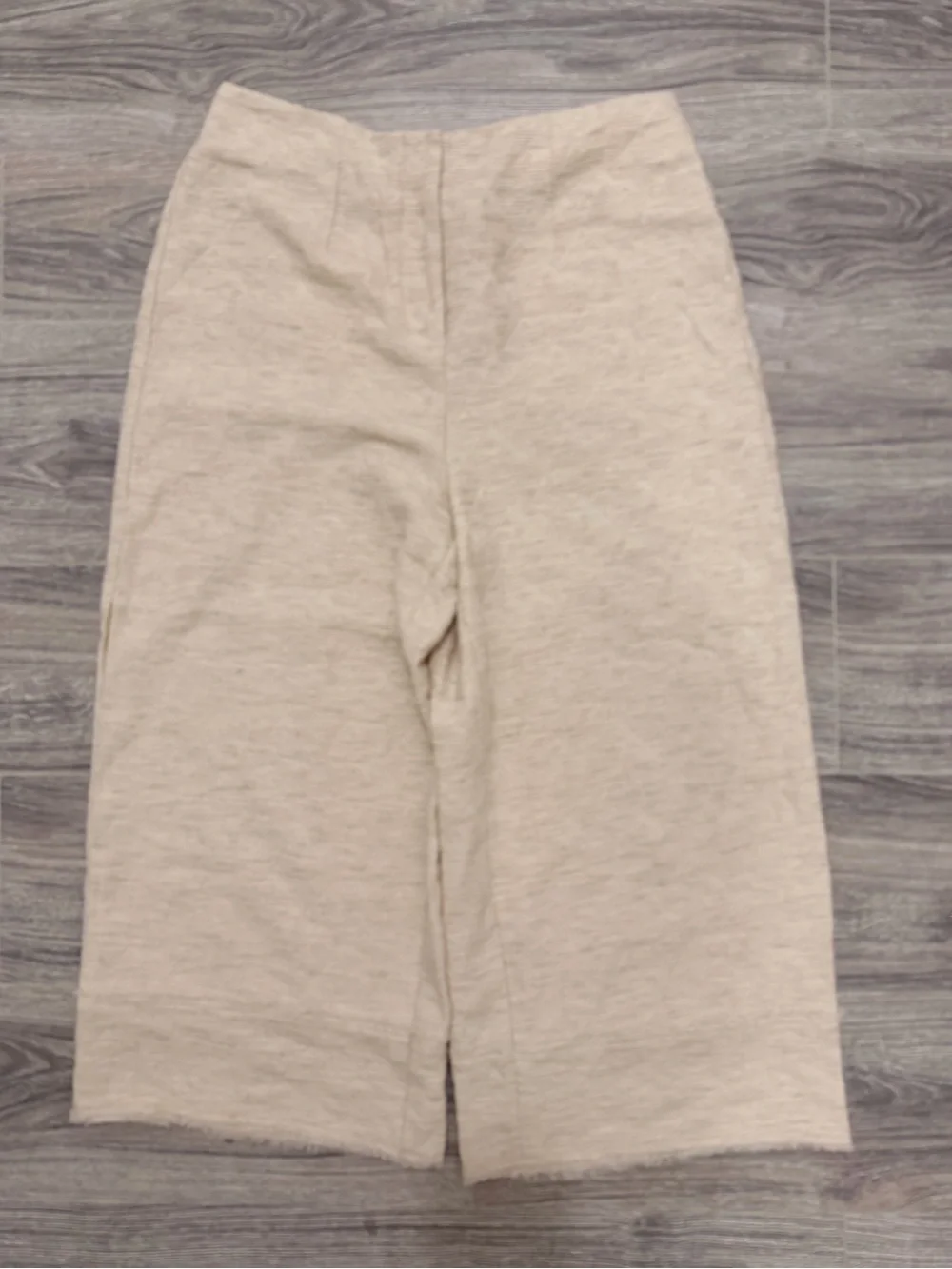 NWT Camila Coelho Textured Neutral Cream Wide-Leg Knit Pants